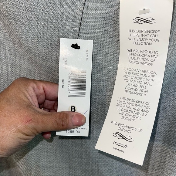 NWT Linda Allard Ellen Tracy wrap dress. SZ- 16 New- old stock. Linen/wool blend - Picture 8 of 8